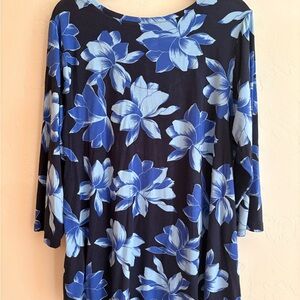 JM Collection Plus Size 2X Stretch Cotton Tunic Top with Relaxed Fit